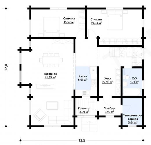 Планировка дома из бруса 180 кв.м