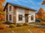 Проект готового двухэтажного дома Эколайф 125 м2 из газобетона или теплой керамики