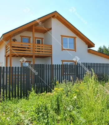 Двухэтажный дом из газобетона 143 м2 в поселке Бородино