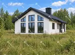Одноэтажный дом 107 м² из тёплой керамики в Муроме — фасад с панорамными окнами