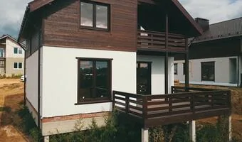 Обзор дома на участке с большим перепадом высот. Проект дома 143 м2 в КП Благовещенское