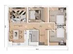 Планировка дома по проекту 90 м2