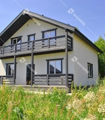 Двухэтажный дом из газобетона 150 м2 в поселке Бородино